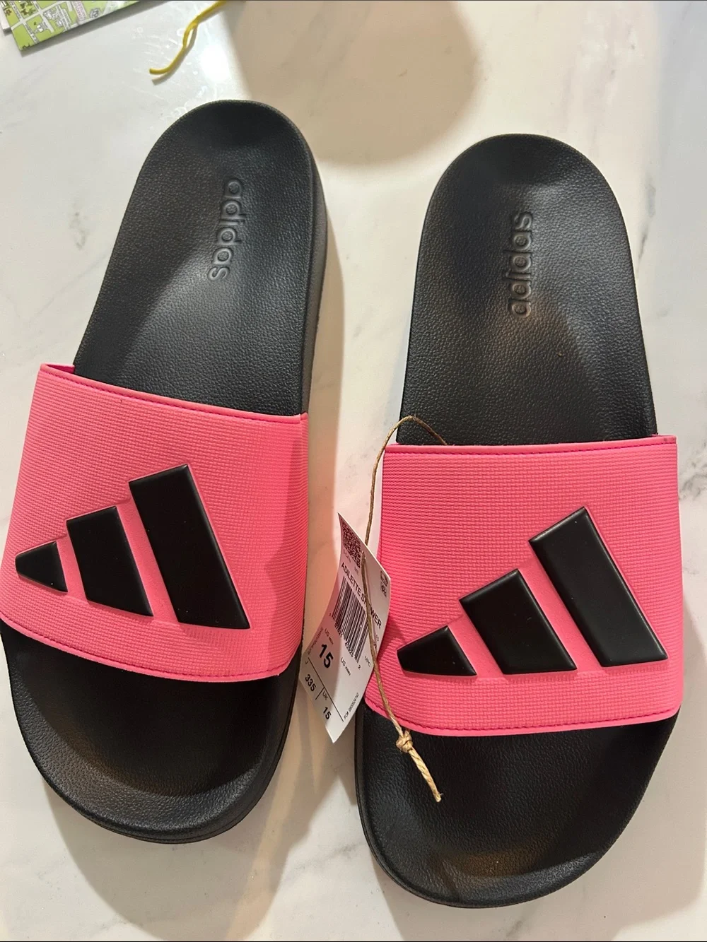 adidas Women’s Slide Sandals in Pink and Black